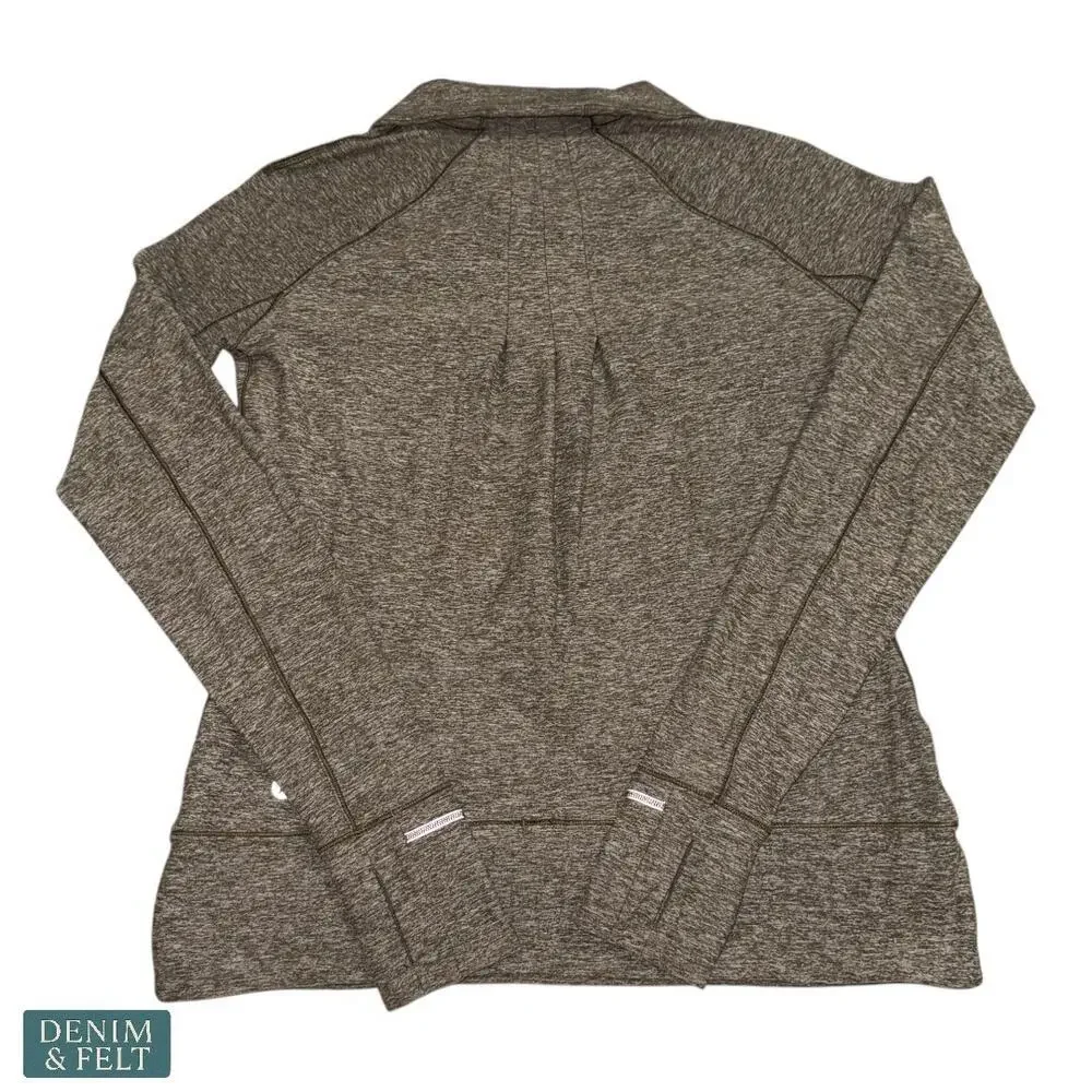 Lululemon Rush Hour 1/2 Zip Pullover‎ Sweatshirt Olive Green Size 8 ~ EUC!!